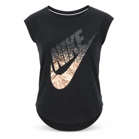 Womens UK Size XS Nike Black Cotton Blend T-Shirt