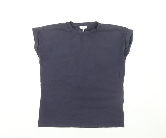 Reiss Blue Women's XS Basic Crew Neck T-Shirt