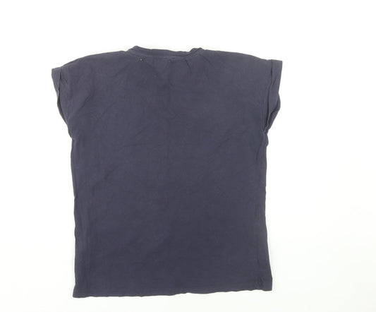 Reiss Blue Women's XS Basic Crew Neck T-Shirt