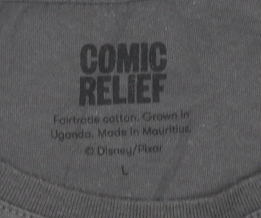 Comic Relief Men's Grey Monsters, Inc. T-Shirt L