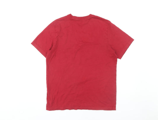 Jordan Red Graphic Print Men's M Cotton T-Shirt