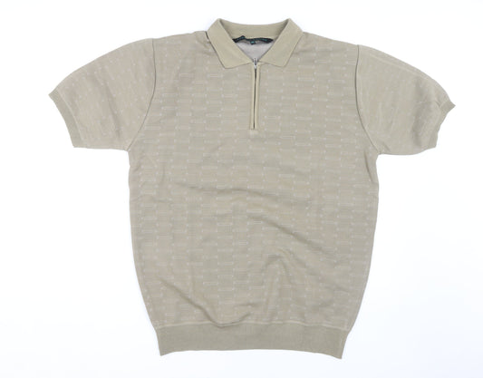 Charles Norton Men's Beige 2XL Polo Shirt Short Sleeve