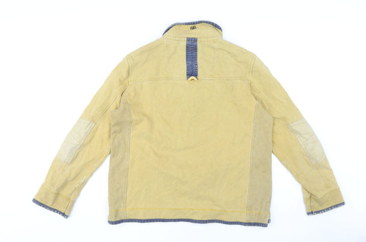 Fat Face Men's Large Beige 1/4 Zip Sweatshirt