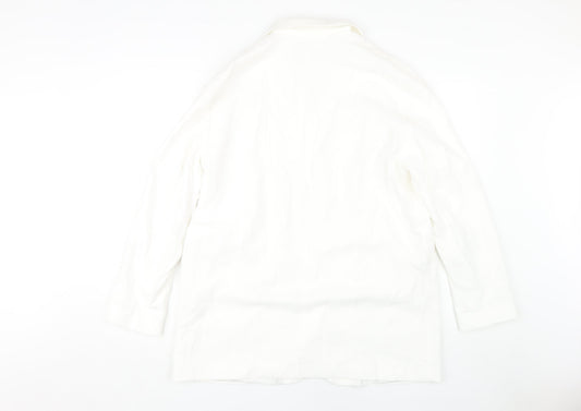 H&M Women's White Blazer, Size S, Elegant Office Casual