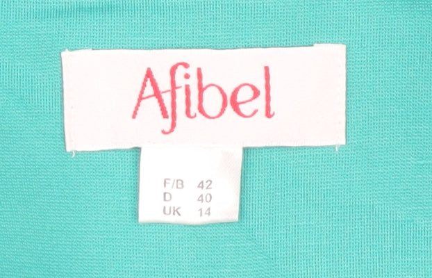 Afibel Women's Green Blazer, UK 14, Classic Fit
