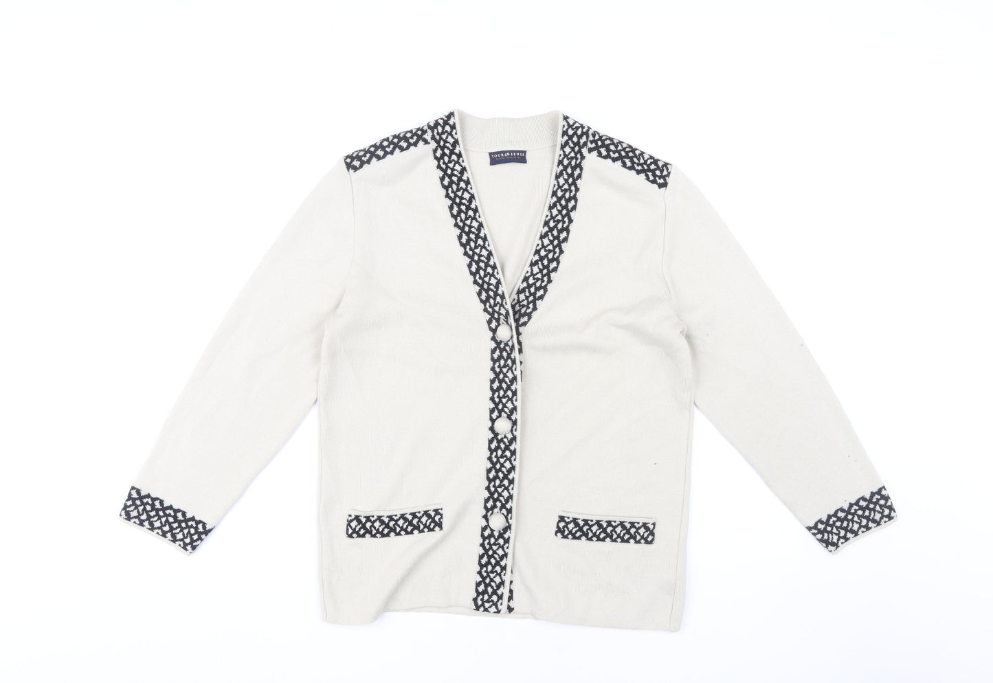 Your Sixth Sense Women's White Cardigan - Size S