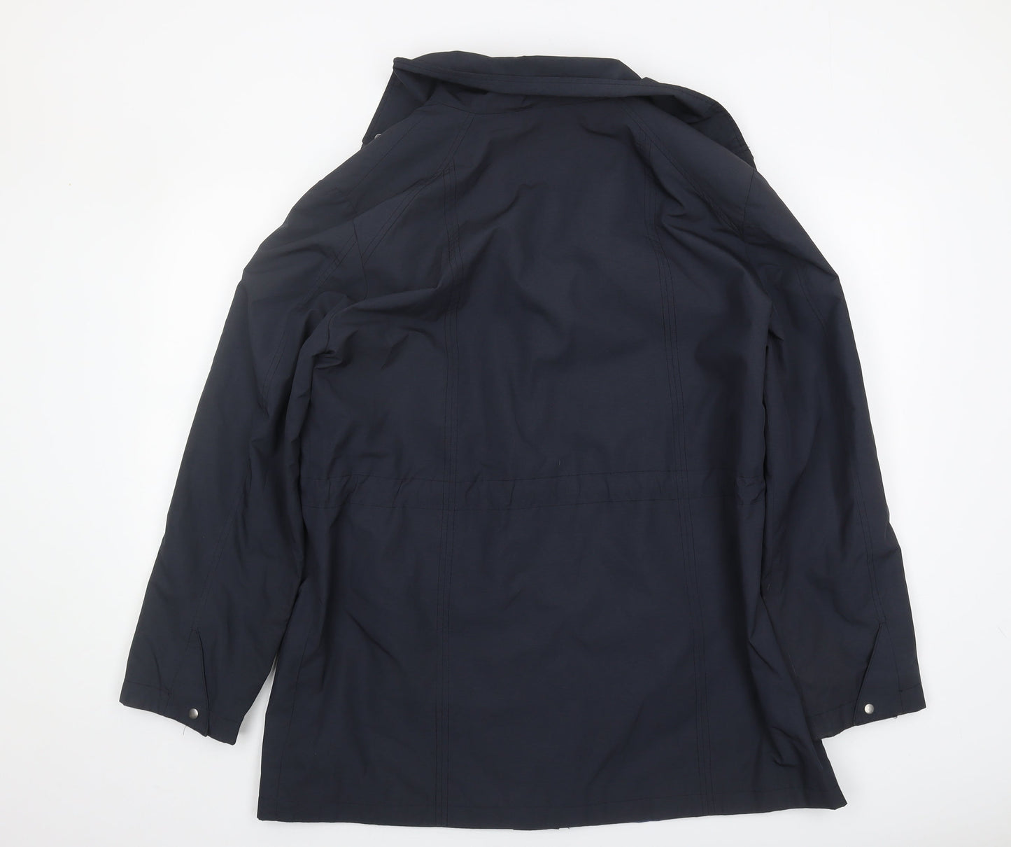 Klass Collection Women's Blue Mid-Length Hooded Jacket