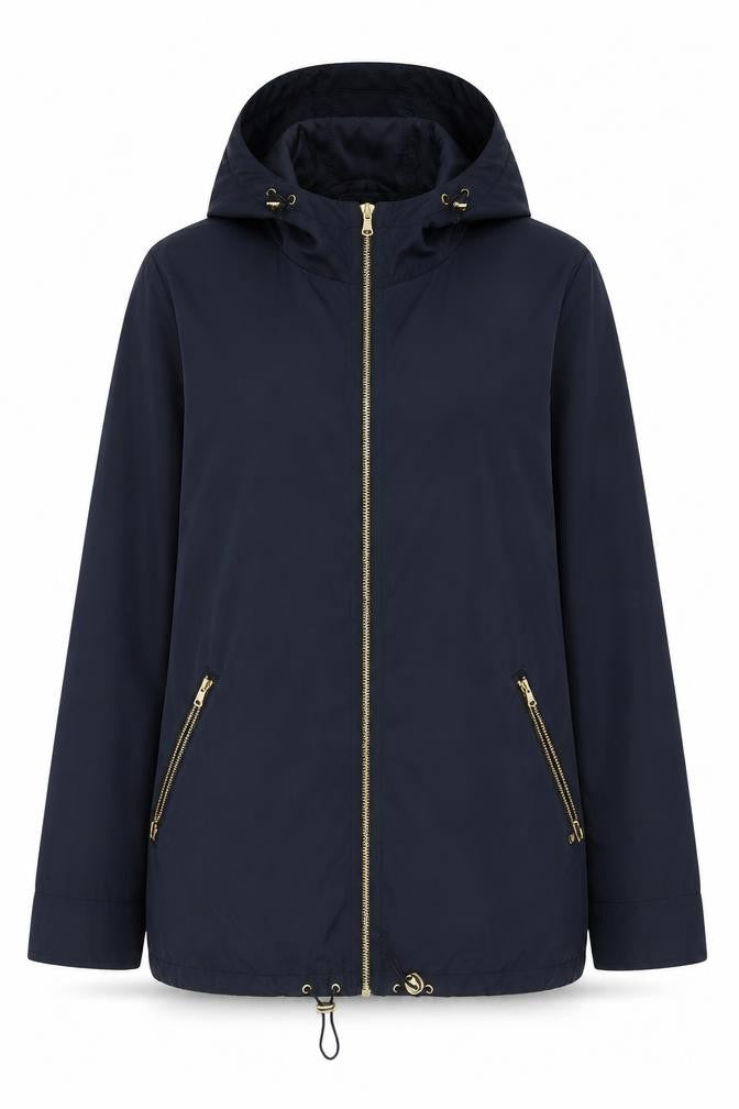 M&Co Women's Blue Hooded Jacket Size 12