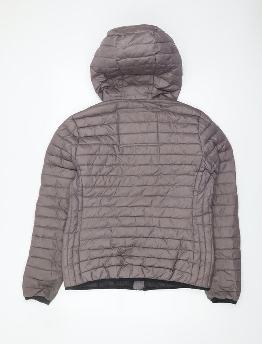 Superdry Men’s XL Grey Puffer Jacket with Hood