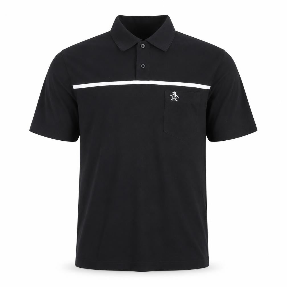 Penguin Men's Black Slim Fit Polo, M, Short Sleeve