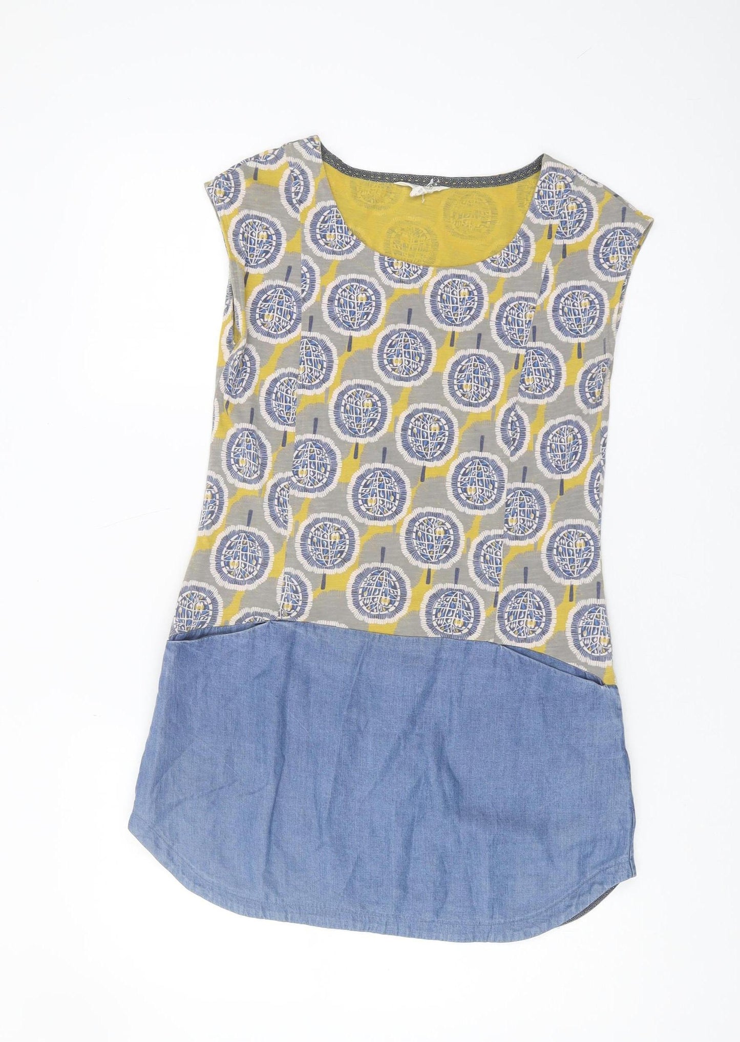 White Stuff Women's Multicoloured Geometric Top