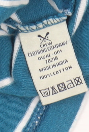 Crew Clothing Co. Women's Blue Striped Long Sleeve T-Shirt