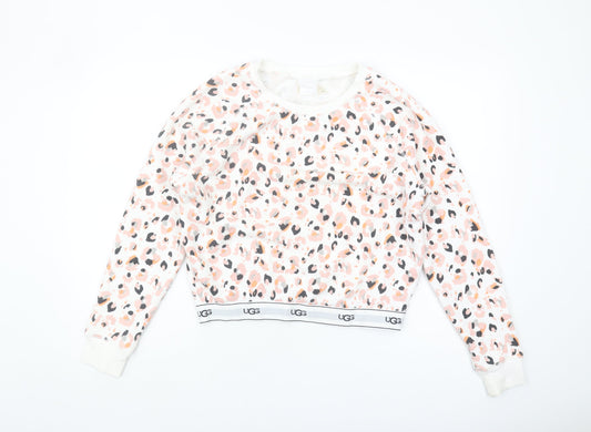 UGG Women's Multicoloured Animal Print Pullover Sweatshirt, S