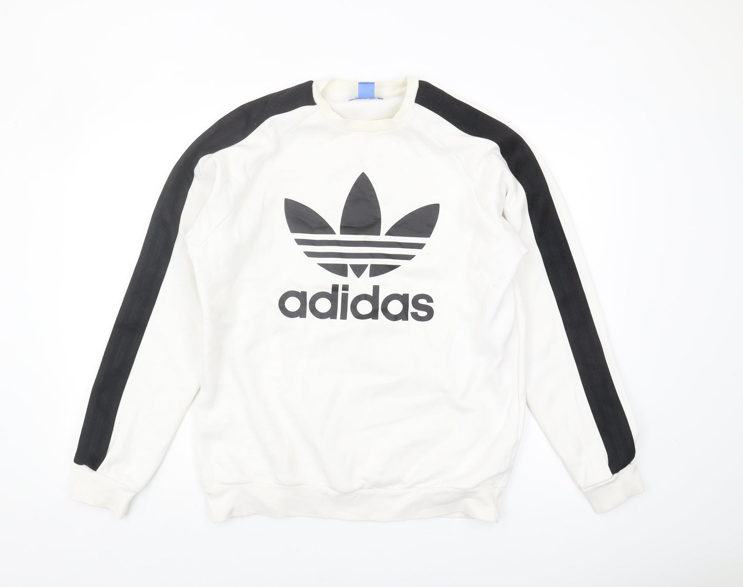 Adidas Men’s White Pullover Logo Sweatshirt - M
