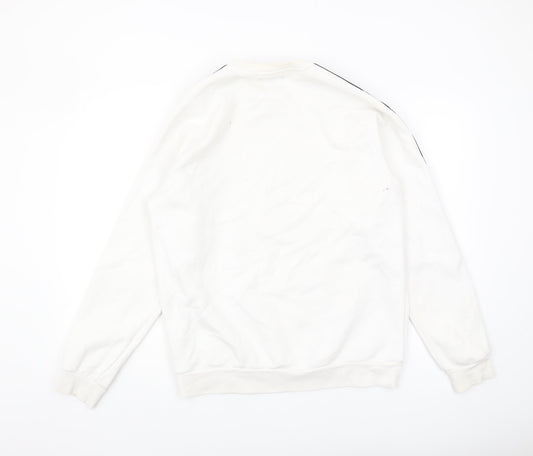 Adidas Men’s White Pullover Logo Sweatshirt - M