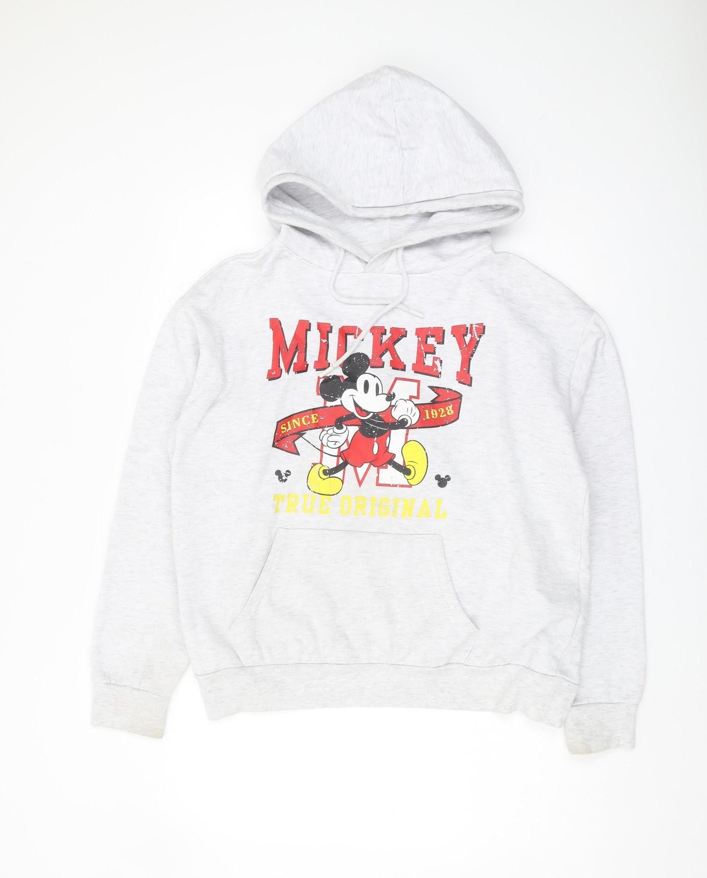 Disney Women's Grey Mickey Mouse Pullover Hoodie, M