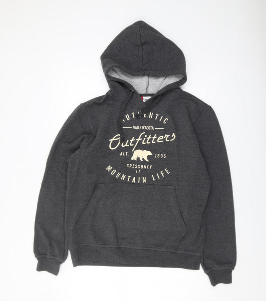 Clique Men's Grey Pullover Hoodie Size S