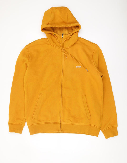 Michael Kors Men's Yellow Full Zip Hoodie L