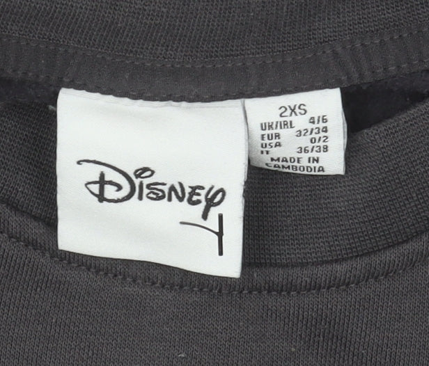 Disney Women's Black Graphic Sweatshirt 2XS