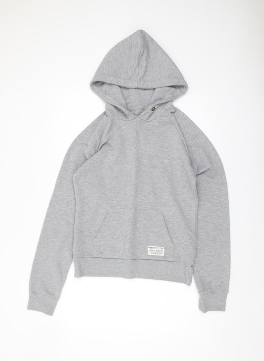 Jack Wills Women's Grey Pullover Hoodie Size 14