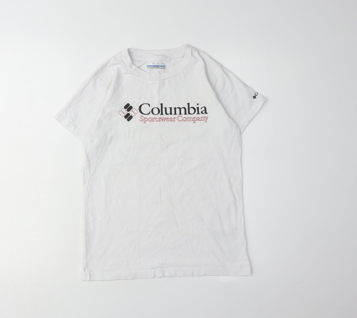 Columbia Boys White Logo T-Shirt 11-12 Years Casual Graphic