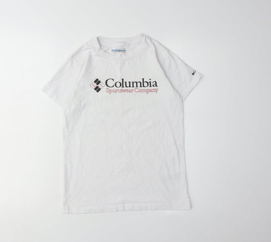 Columbia Boys White Logo T-Shirt 11-12 Years Casual Graphic