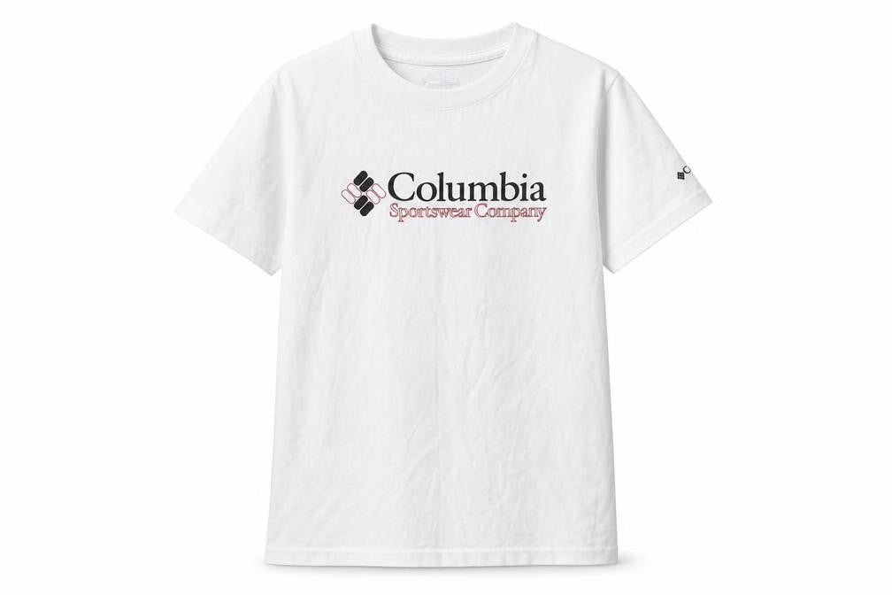 Columbia Boys White Logo T-Shirt 11-12 Years Casual Graphic