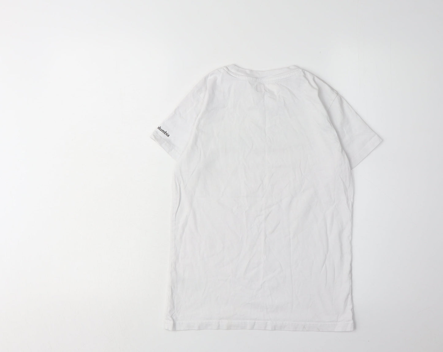 Columbia Boys White Logo T-Shirt 11-12 Years Casual Graphic