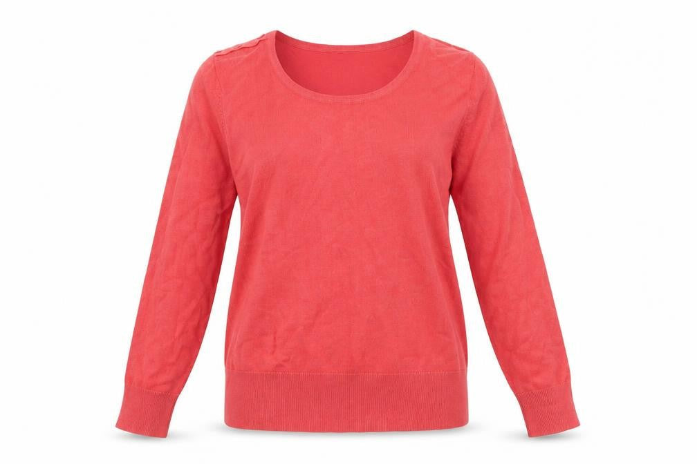 Simon Jeffrey Women's Red Round Neck Jumper, Size M