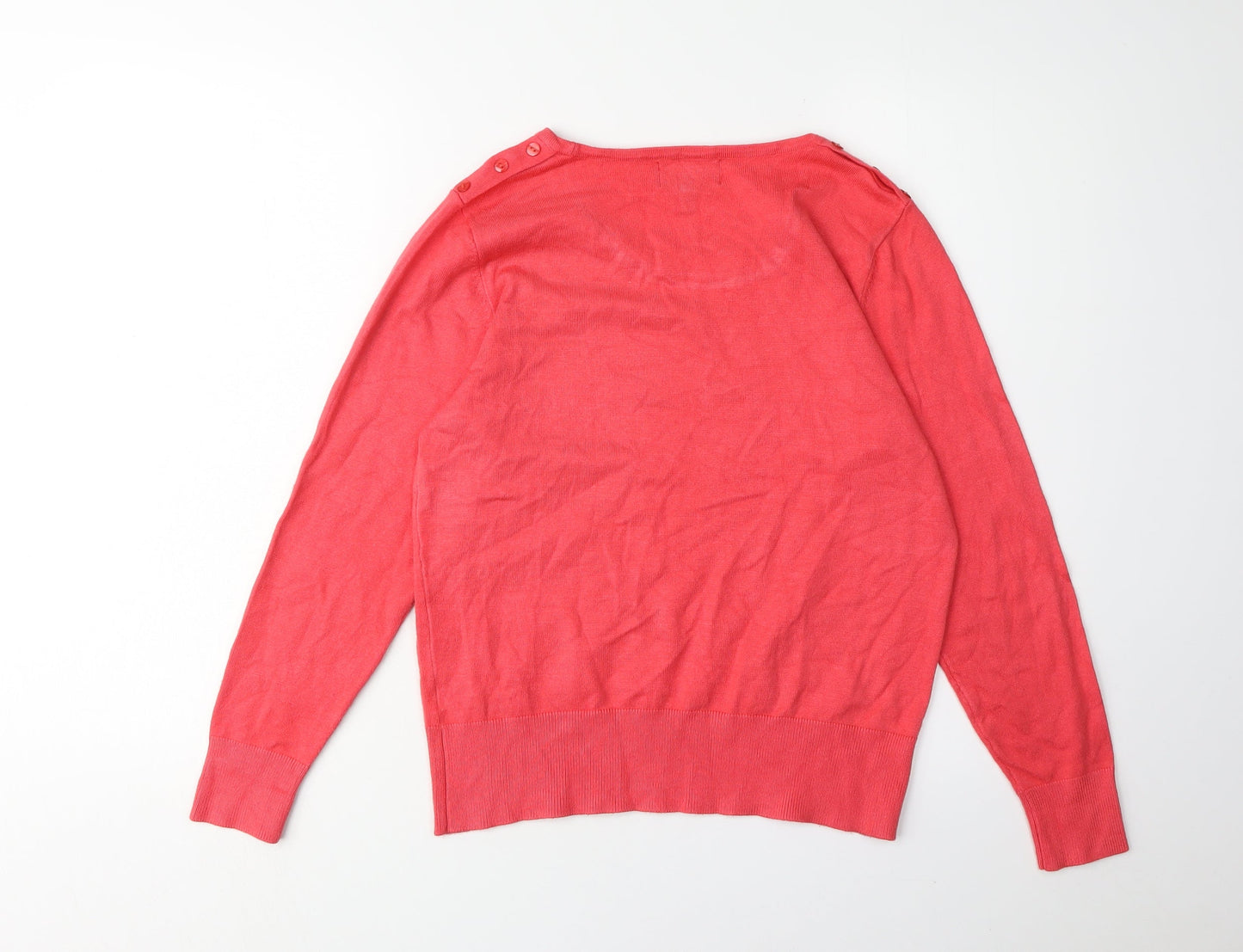 Simon Jeffrey Women's Red Round Neck Jumper, Size M