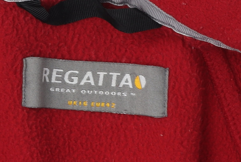 Regatta Women's Red Fleece Jacket Size 14 Casual