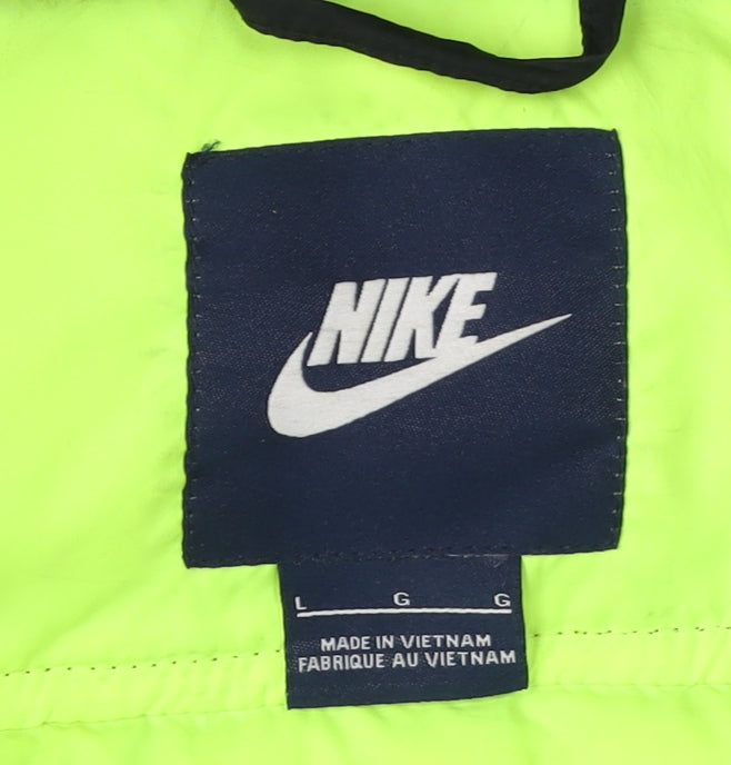 Nike Women's Black Hooded Puffer Jacket Size L