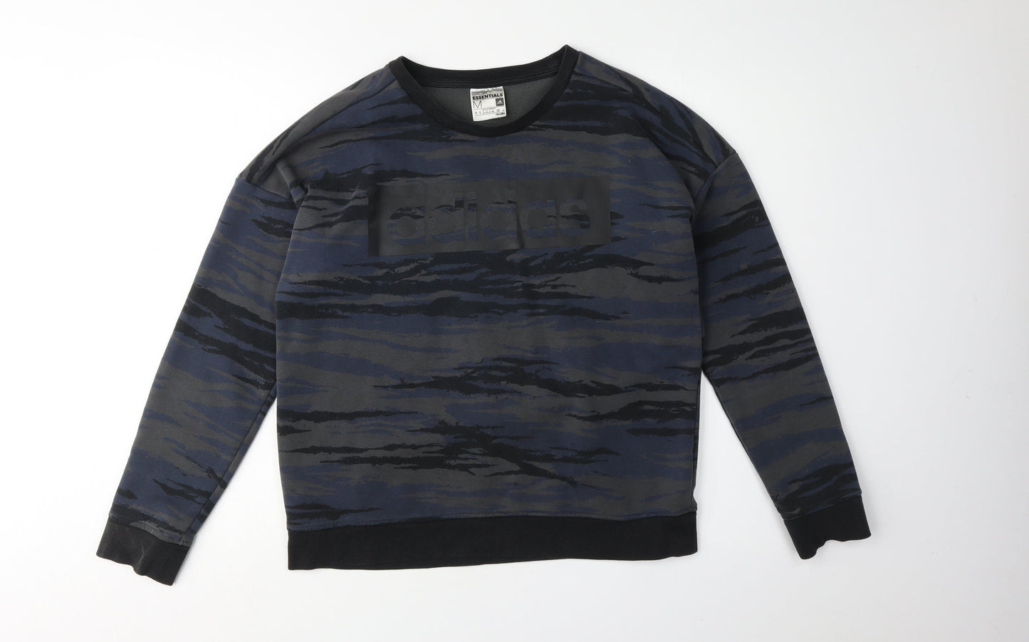 adidas Unisex Black Camouflage Sweatshirt Size 14