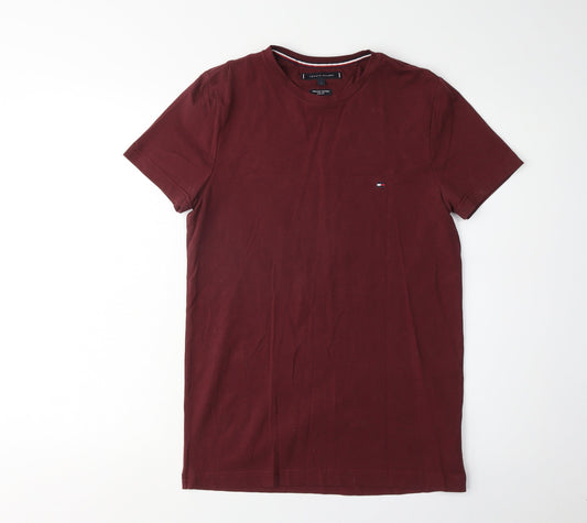 Tommy Hilfiger Men's Red Slim Fit T-Shirt - Size S