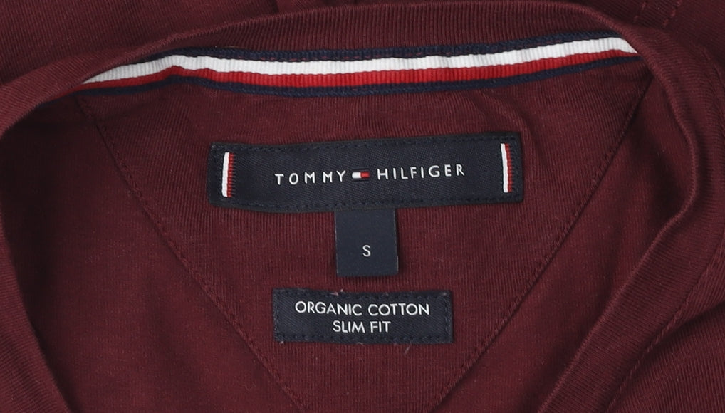 Tommy Hilfiger Men's Red Slim Fit T-Shirt - Size S