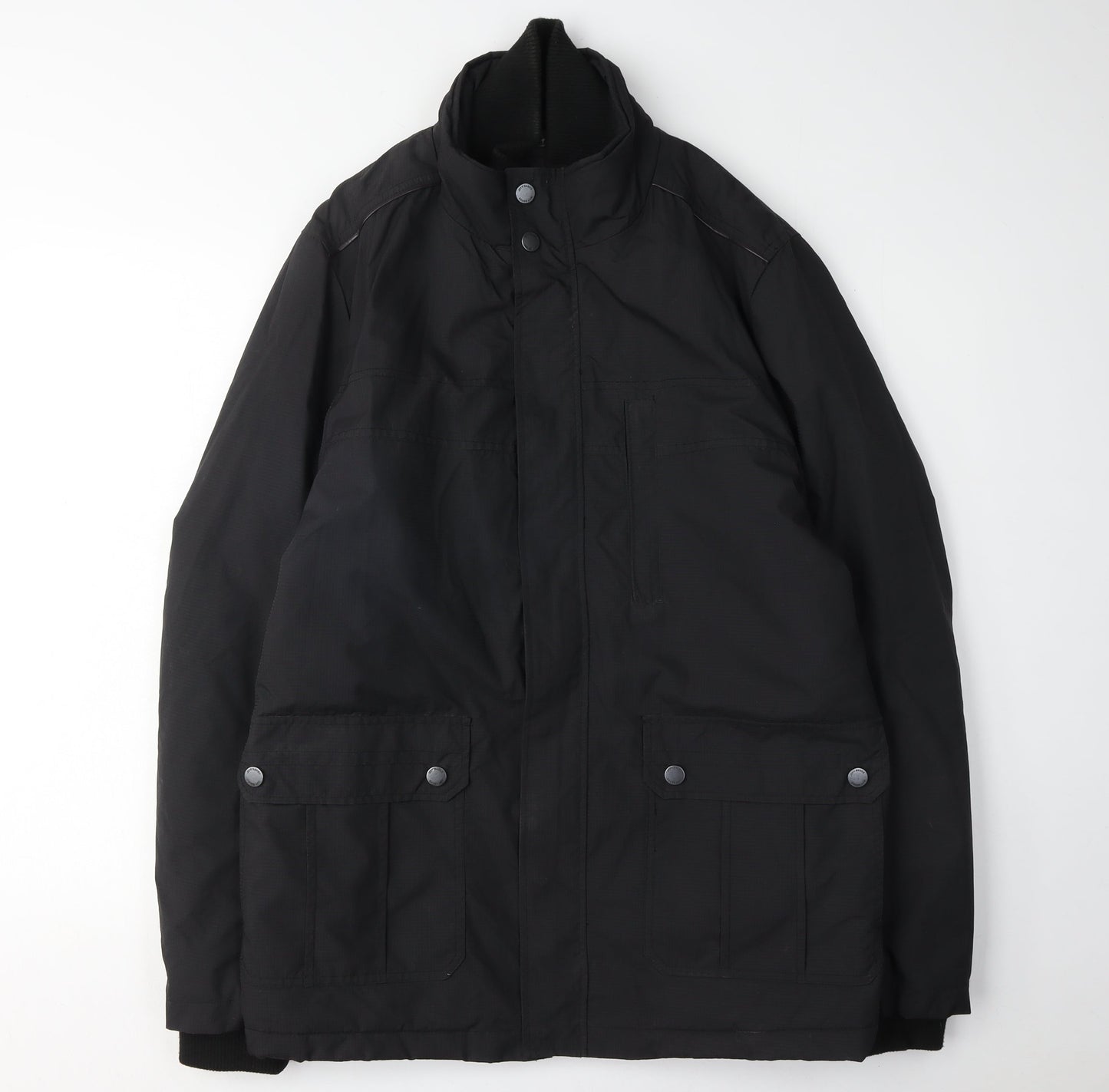 Jeff Banks Men's Black Military Jacket M