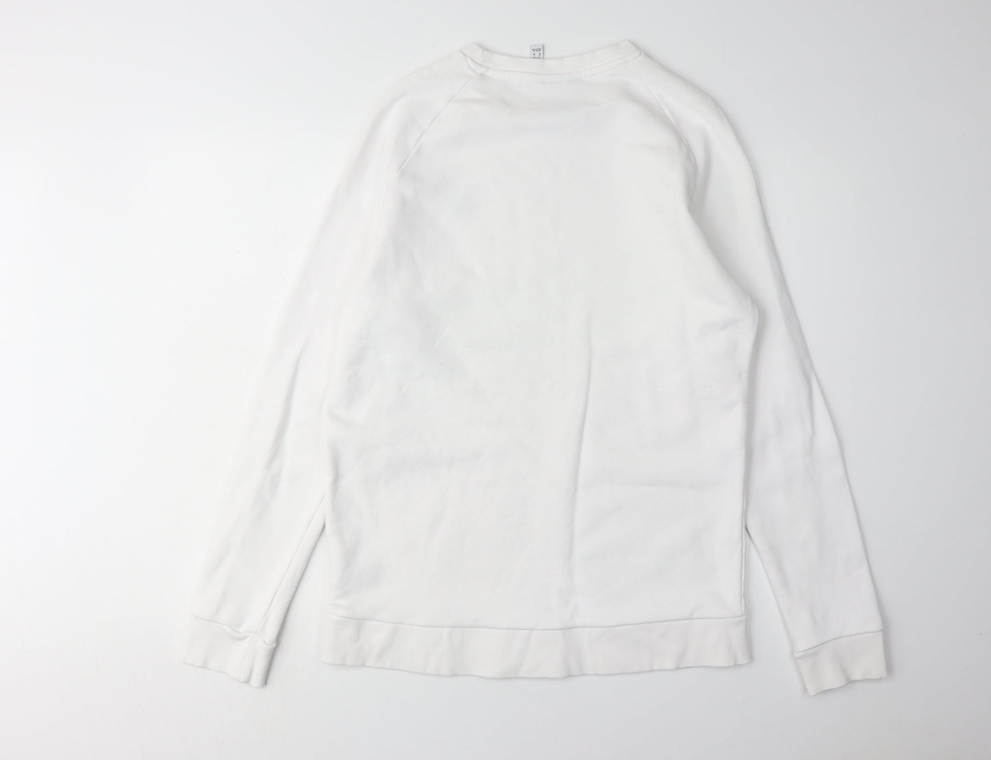 Adidas Men's White Pullover Sweatshirt M Logo