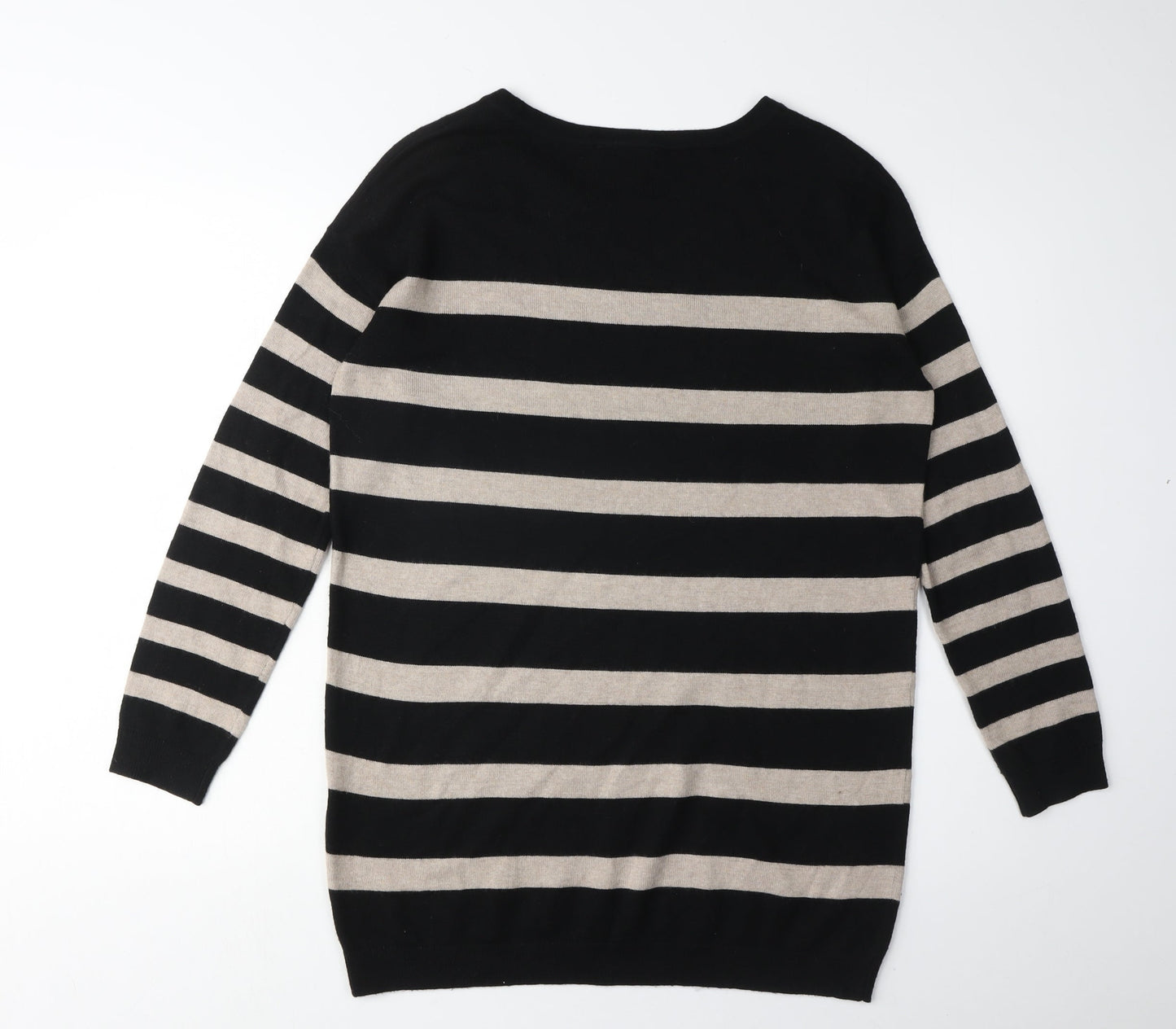 Wallis Women's Black Striped Pullover Jumper, Size S