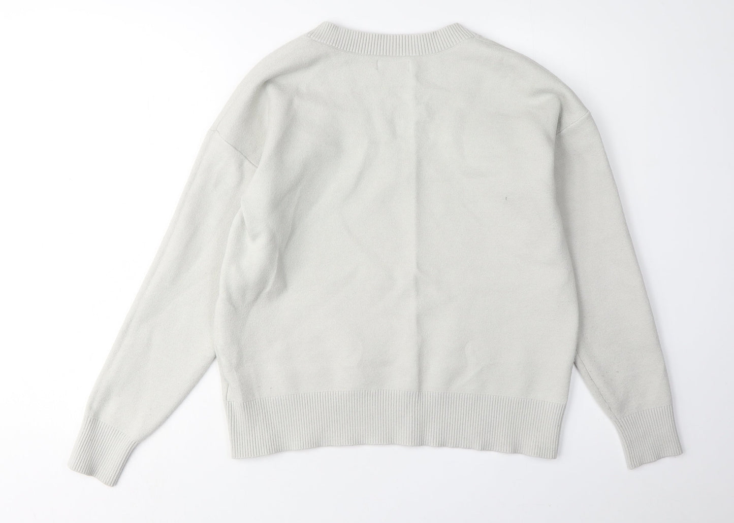 Jones New York Women’s Ivory V-Neck Pullover Jumper M