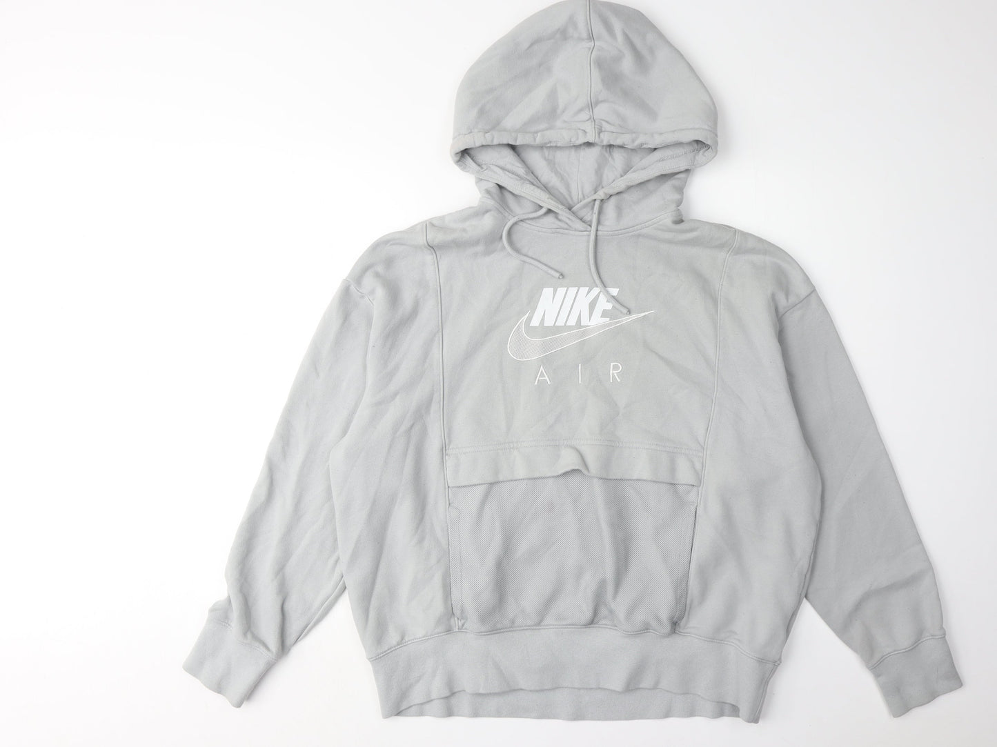 Nike Men's Grey L Hoodie Pullover with Logo