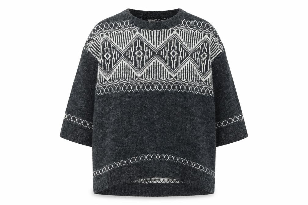 Womens UK M Relaxed FatFace Blue Pullover Chunky-Knit