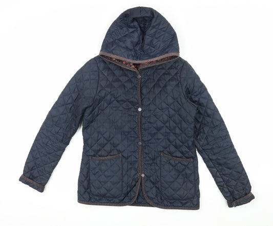 Vintage Boutique Women's Blue Quilted Jacket Size 12