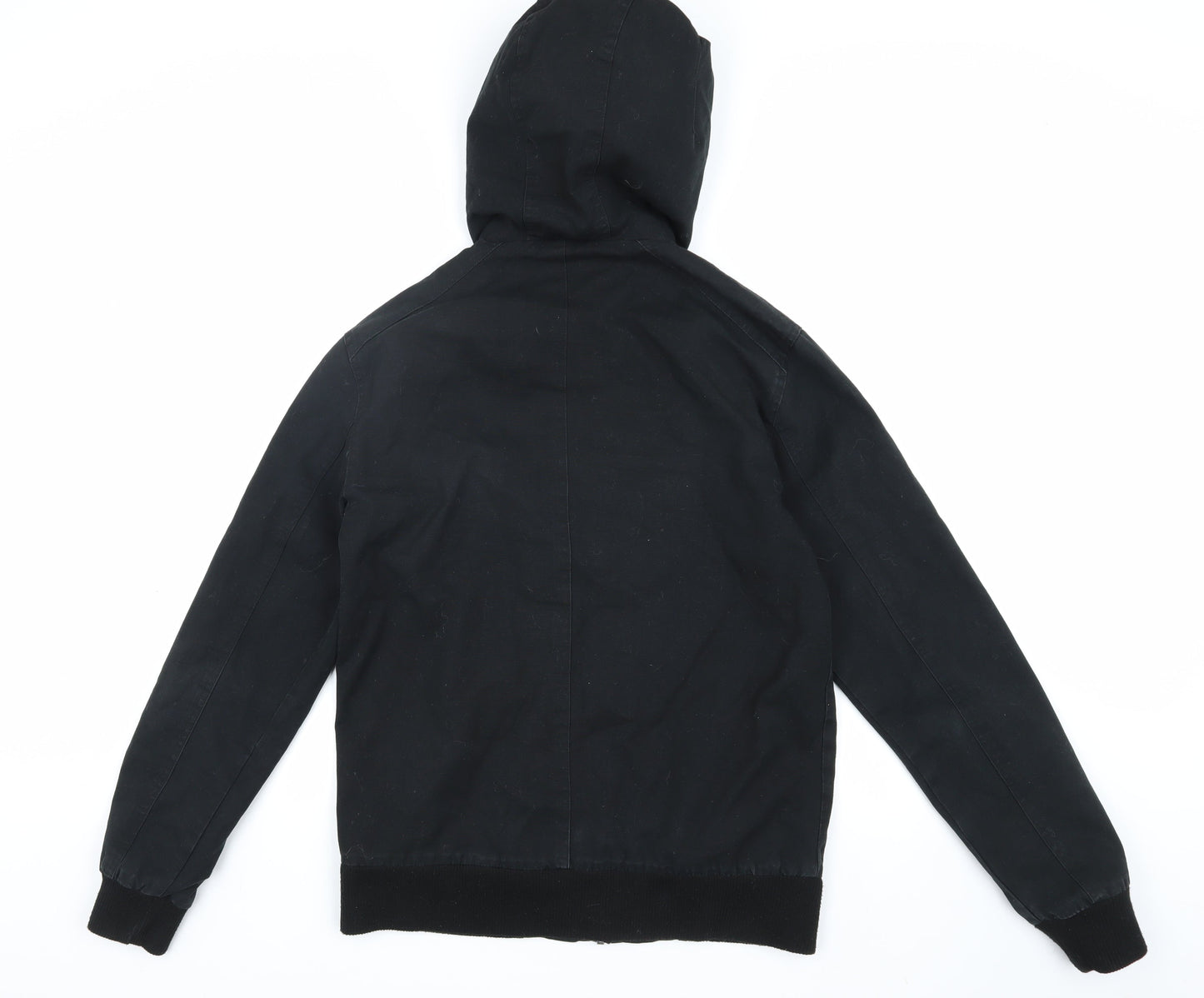 Burton Menswear Black Cotton Hooded Jacket Small