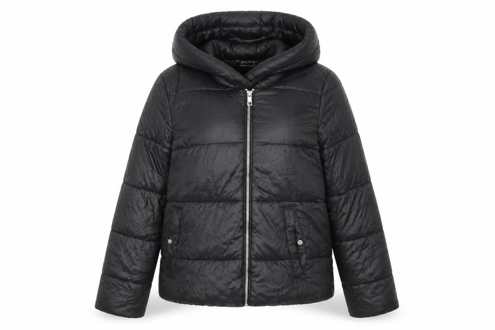 Mohito Women’s Black Puffer Jacket Size 10 Hooded