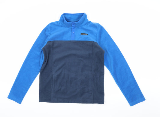 Columbia Boys Blue Fleece Henley Sweatshirt XL Casual