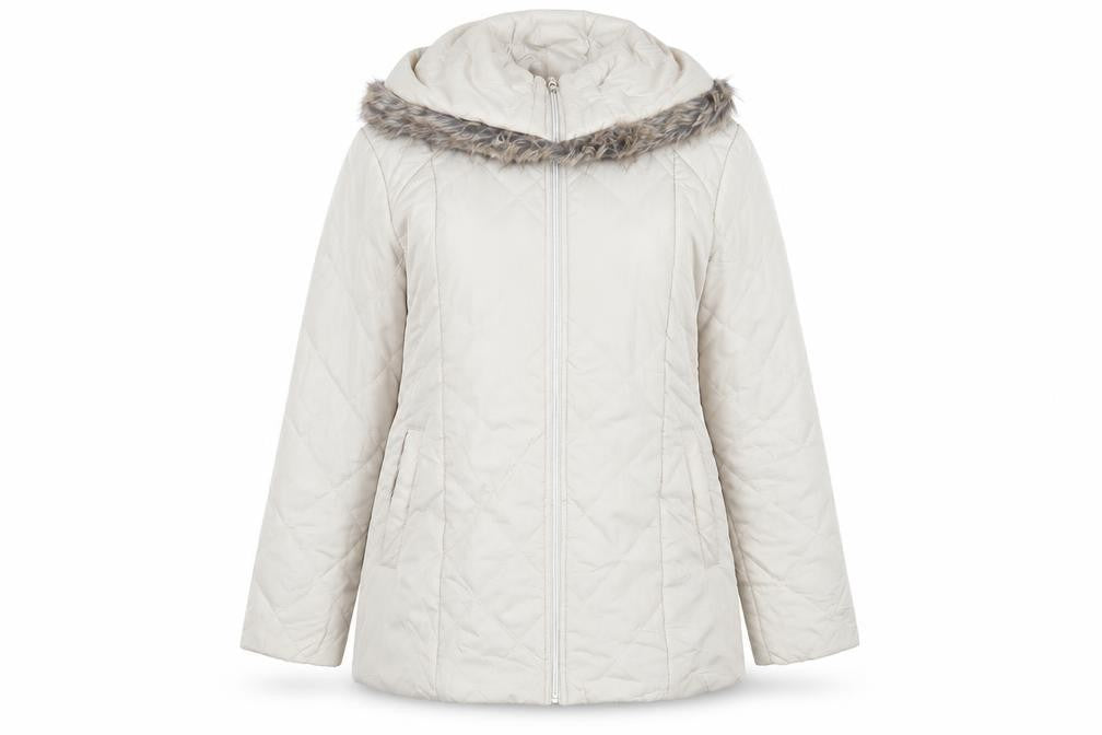 Anne De Lancay Women's Ivory Puffer Jacket M