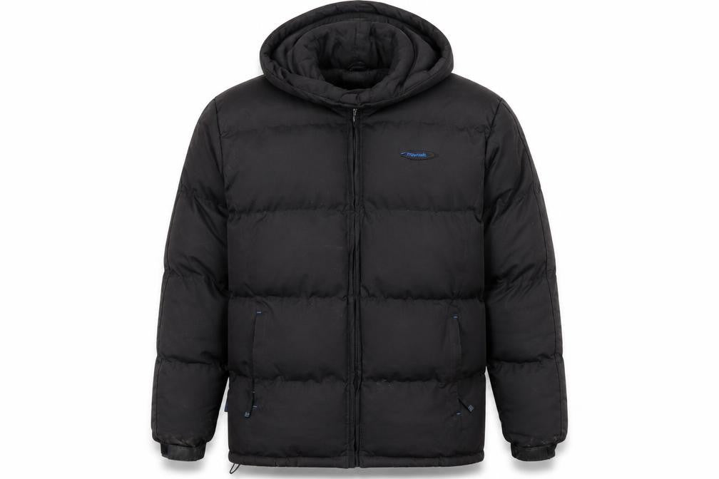 Mountain Life Men's Black Puffer Jacket S Hooded