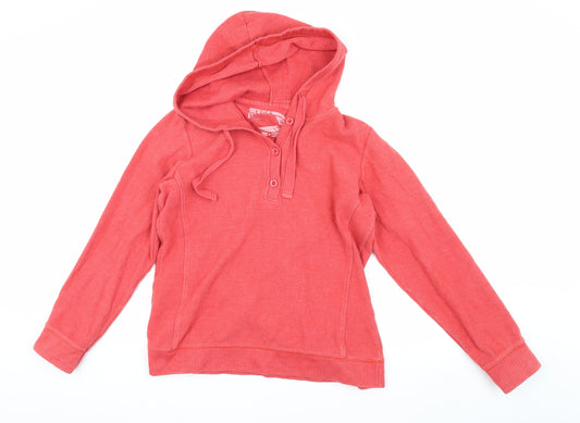 Fat Face Women's Red Henley Hoodie Size 10