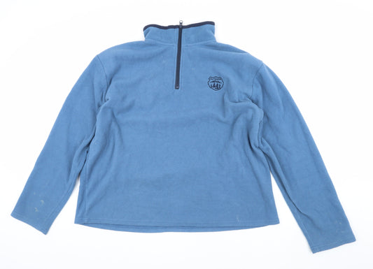 Atlas For Men Blue Fleece 1/4 Zip Sweatshirt XL