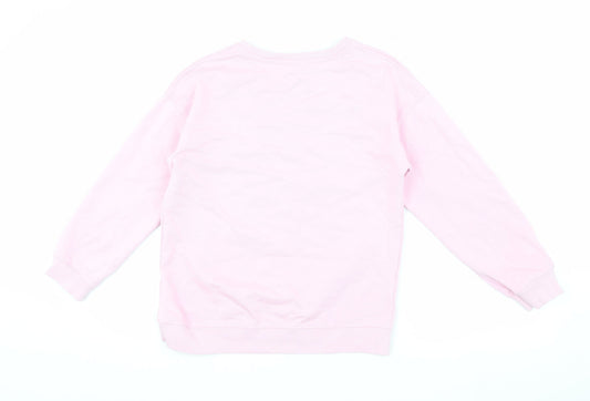 Zara Girls Pink Pullover Sweatshirt 13-14 Years Crew Neck